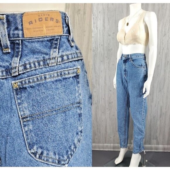 Riders Denim - Vintage 90s Riders Jeans Mom Jean Tapered  High Waist Relaxed Coastal Cowgirl